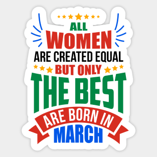 MARCH Birthday Special - WOMEN Sticker